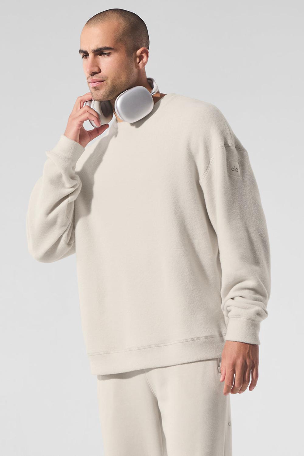 Alo Yoga Triumph Restore Crew Neck Miesten Puserot Bone | Suomi  2648-KCTZL
