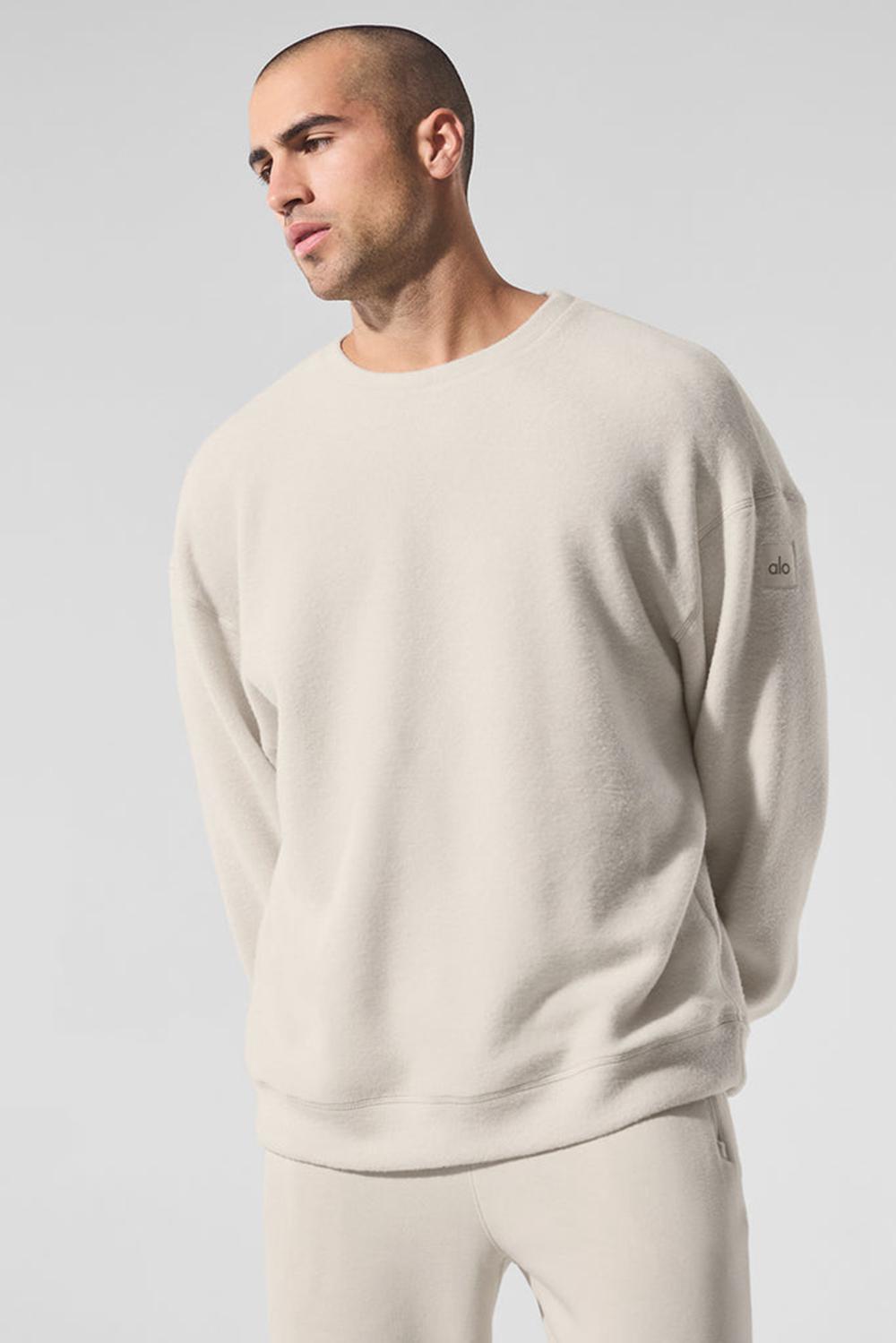 Alo Yoga Triumph Restore Crew Neck Miesten Puserot Bone | Suomi  2648-KCTZL
