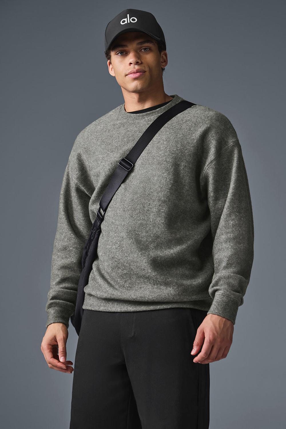 Alo Yoga Triumph Restore Crew Neck Miesten Puserot Harmaat | Suomi  5374-DLEUH