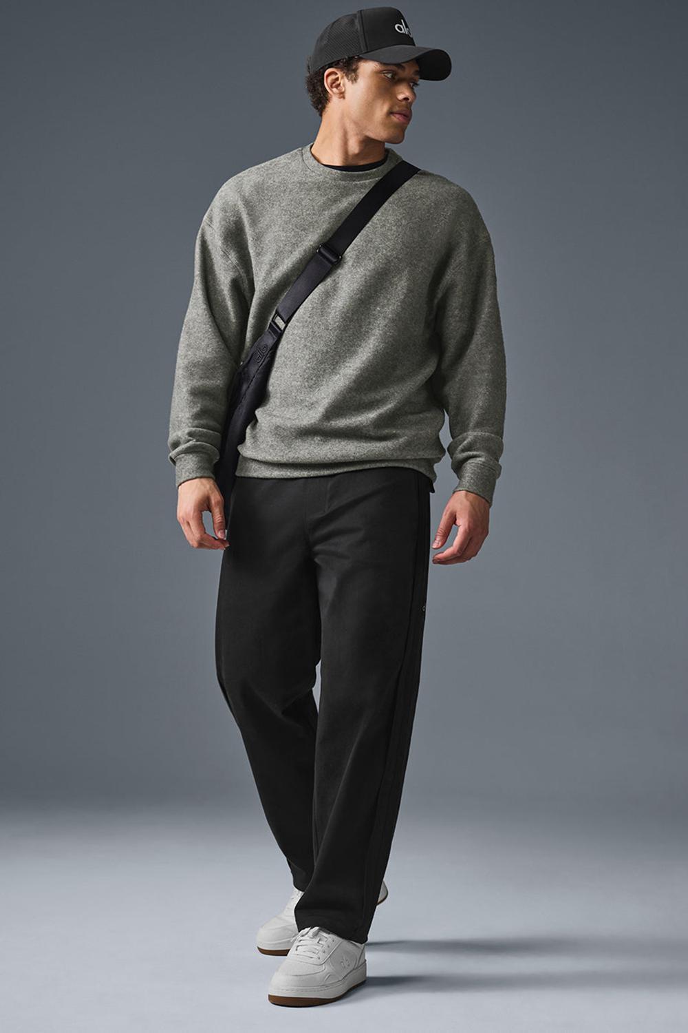 Alo Yoga Triumph Restore Crew Neck Miesten Puserot Harmaat | Suomi  5374-DLEUH
