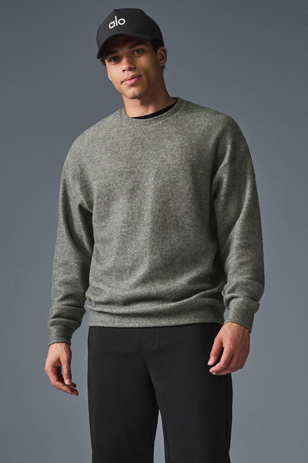 Alo Yoga Triumph Restore Crew Neck Miesten Puserot Harmaat | Suomi  5374-DLEUH