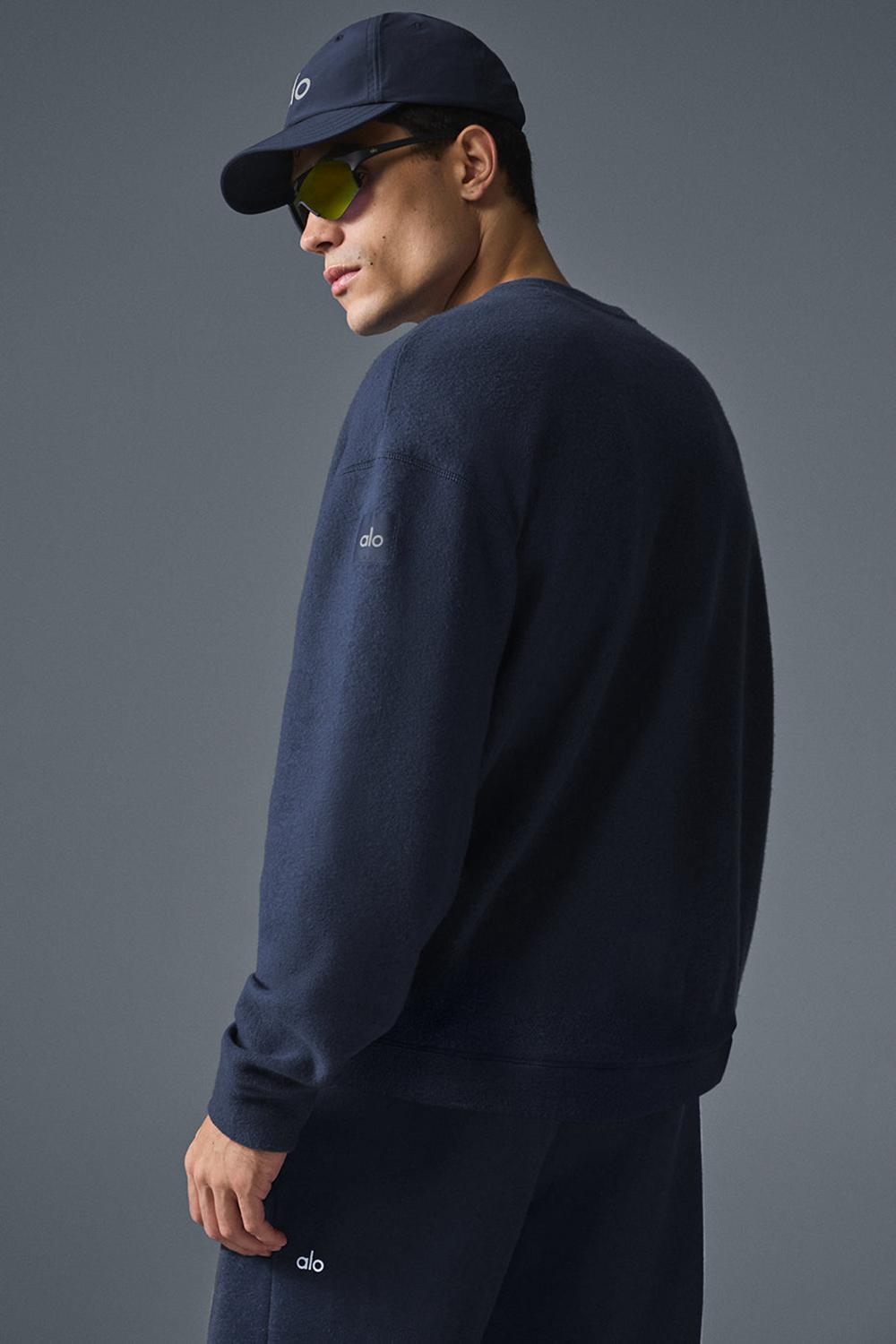 Alo Yoga Triumph Restore Crew Neck Miesten Puserot Laivastonsininen | Suomi  9207-NSFGL
