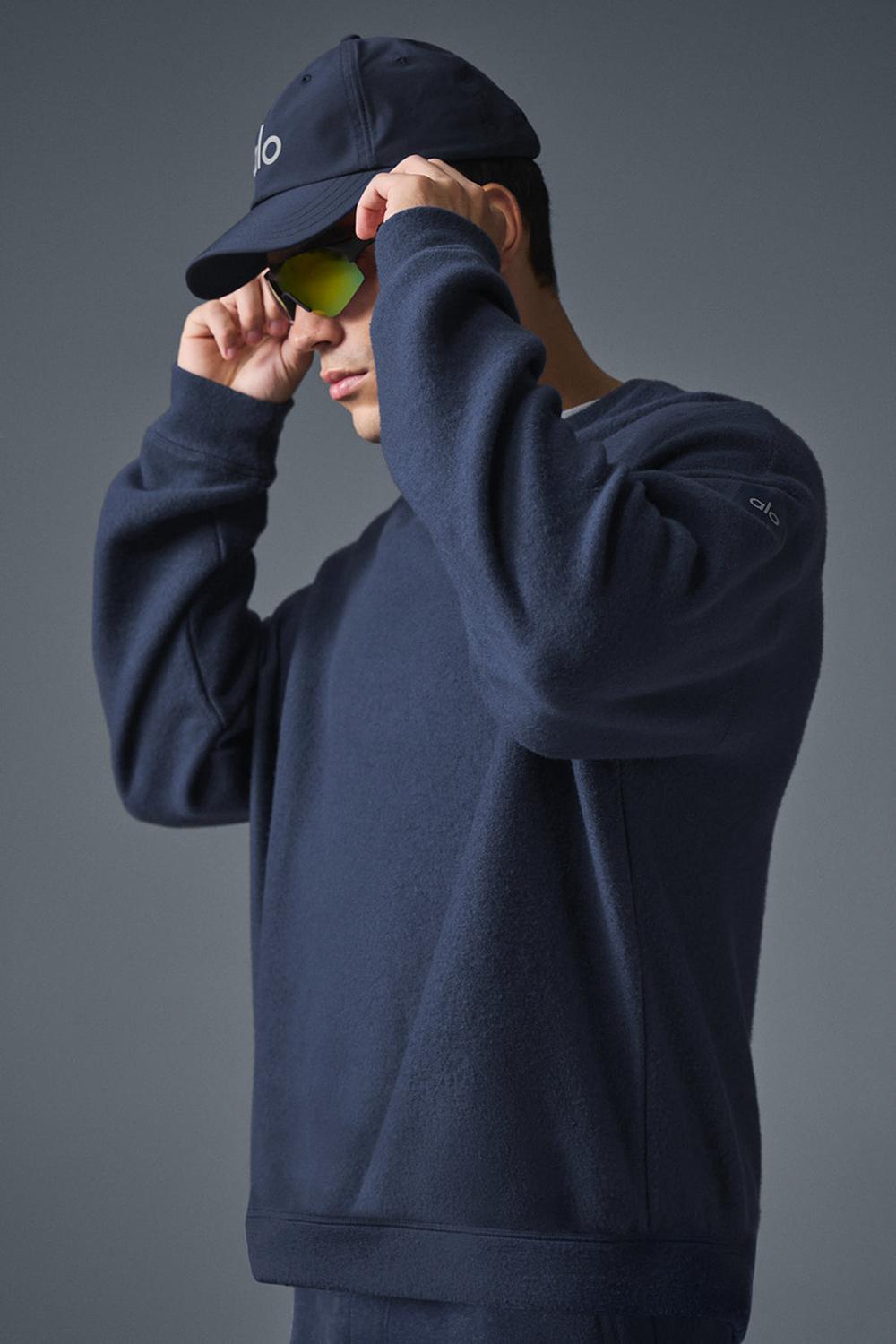 Alo Yoga Triumph Restore Crew Neck Miesten Puserot Laivastonsininen | Suomi  9207-NSFGL