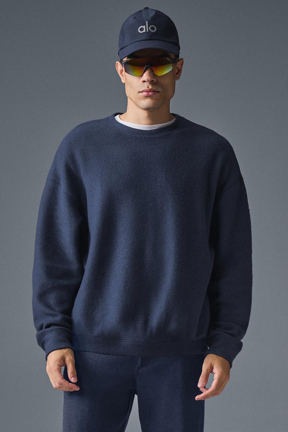 Alo Yoga Triumph Restore Crew Neck Miesten Puserot Laivastonsininen | Suomi  9207-NSFGL