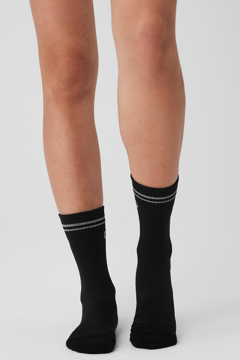 Alo Yoga Unisex Half-Crew Performance Naisten Sukat Mustat | Suomi  1073-HXQBL