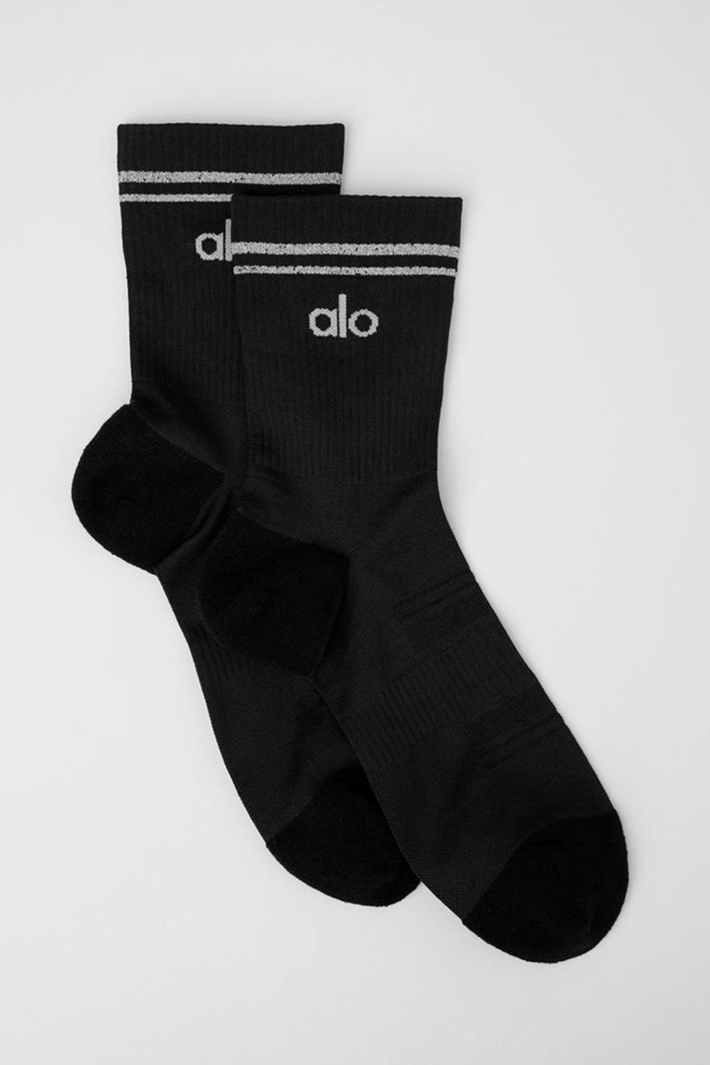 Alo Yoga Unisex Half-Crew Performance Naisten Sukat Mustat | Suomi  1073-HXQBL