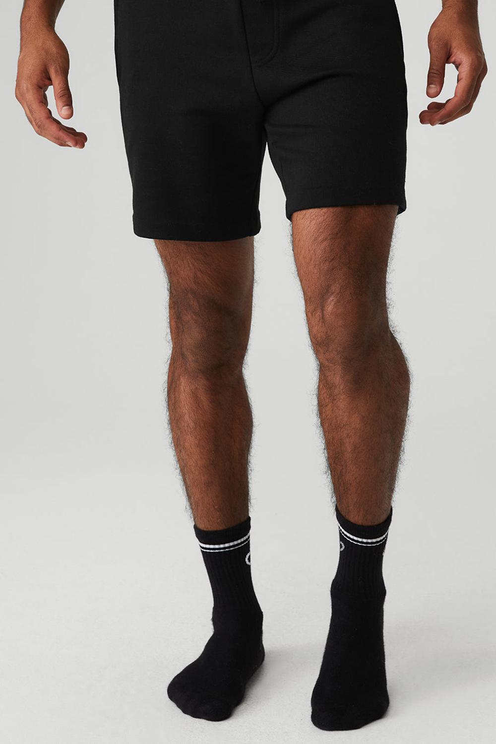 Alo Yoga Unisex Half-Crew Throwback Naisten Sukat Mustat Valkoinen | Suomi  3709-NFKIT