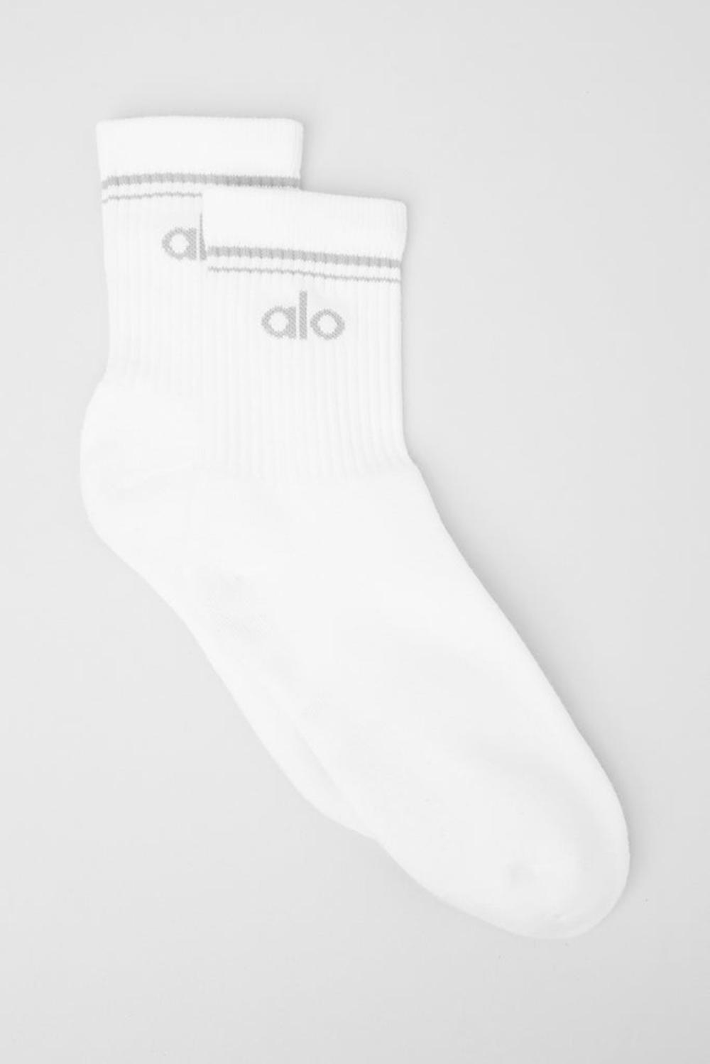 Alo Yoga Unisex Half-Crew Throwback Naisten Sukat Valkoinen Titaani | Suomi  4610-XYUDZ