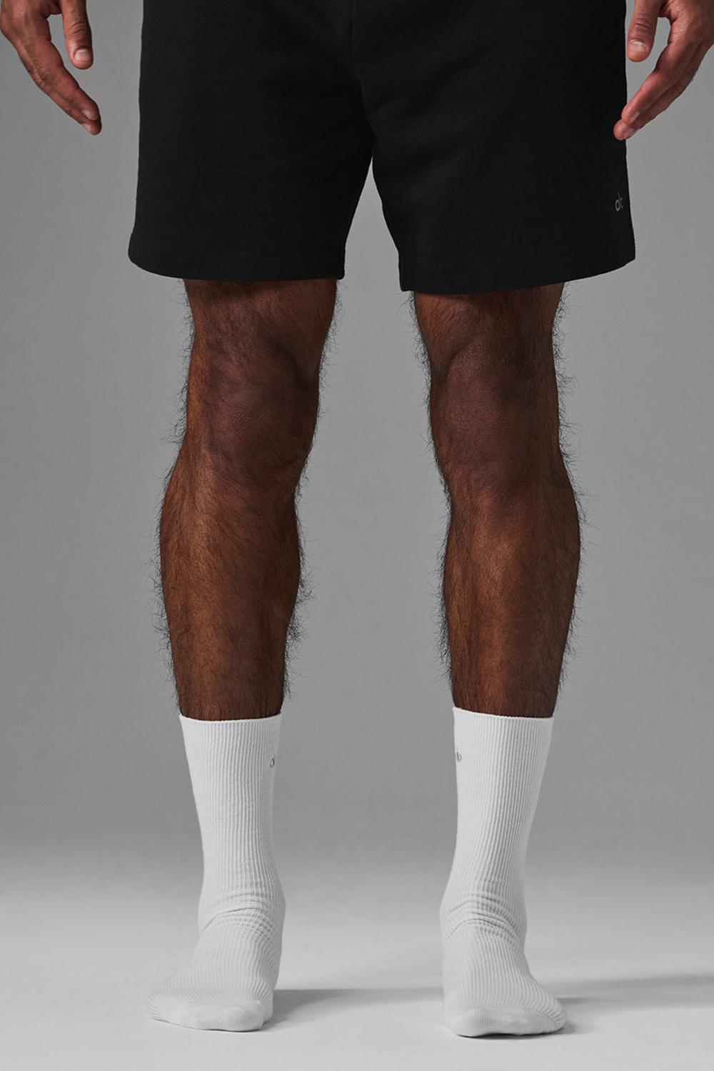 Alo Yoga Unisex Half-Crew Understated Miesten Sukat Valkoinen | Suomi  5639-UPXNH