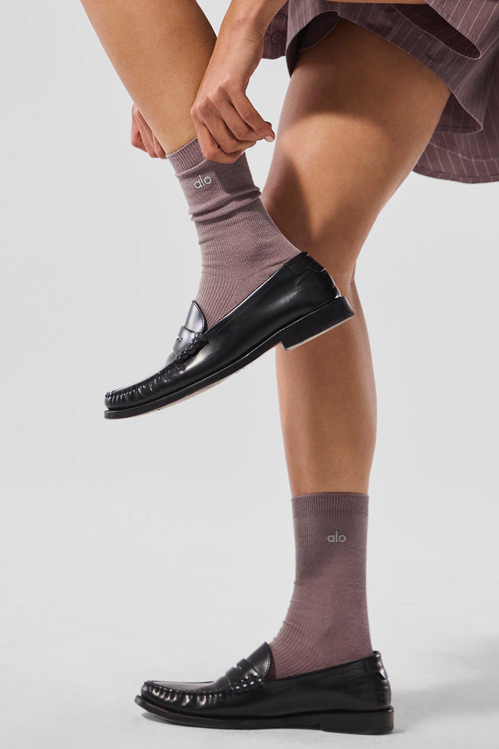 Alo Yoga Unisex Half-Crew Understated Naisten Sukat Mushroom | Suomi  0169-WHFNG