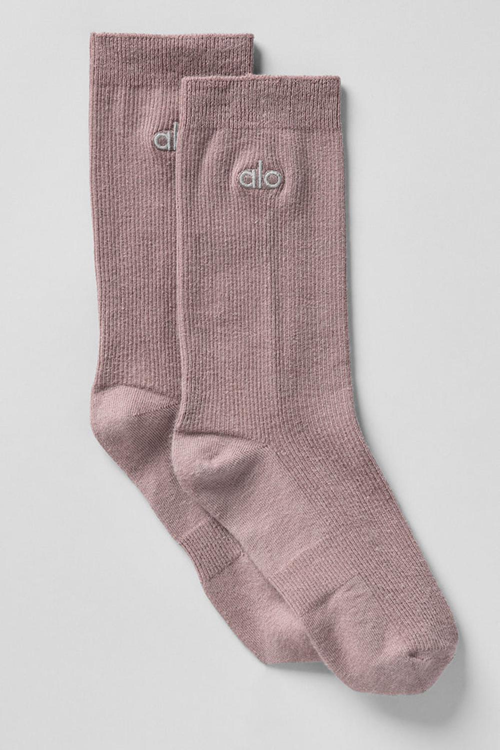 Alo Yoga Unisex Half-Crew Understated Naisten Sukat Mushroom | Suomi  0169-WHFNG