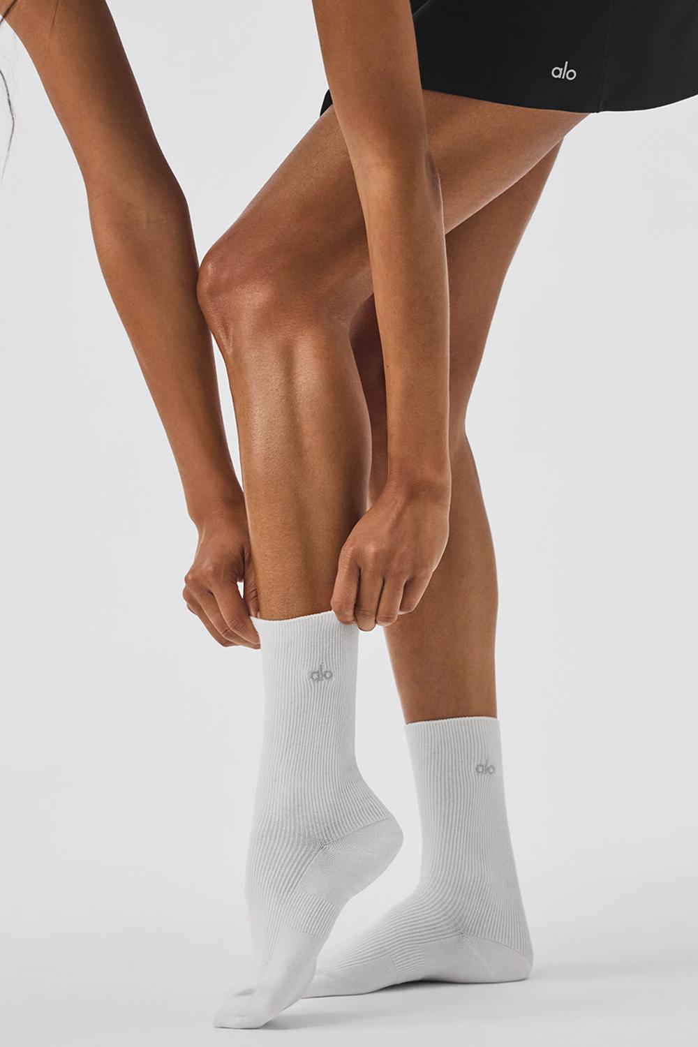 Alo Yoga Unisex Half-Crew Understated Naisten Sukat Valkoinen | Suomi  7039-UAKEZ