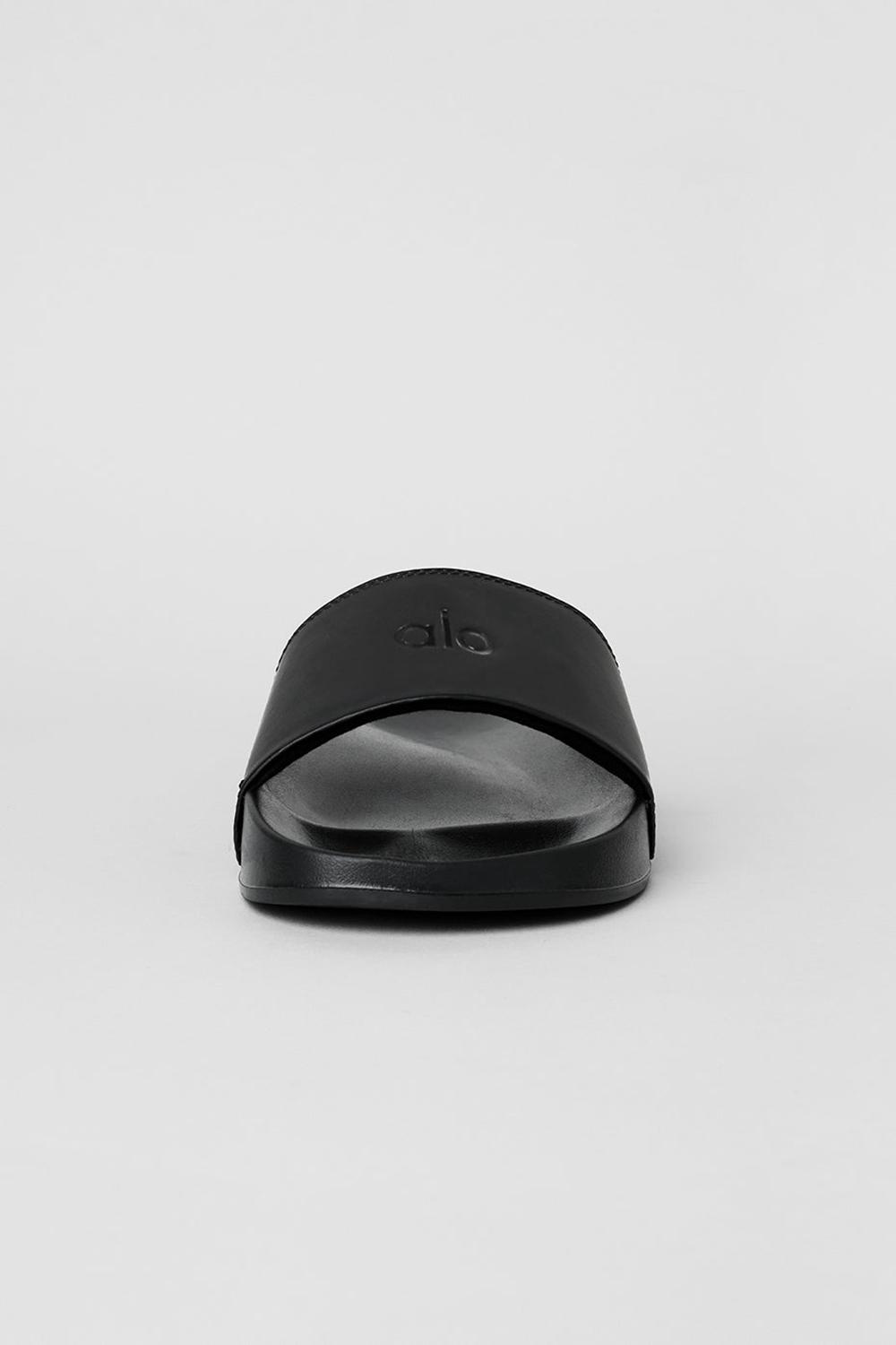 Alo Yoga Unisex It Slide Miesten Slide Mustat | Suomi  6431-OVRCP