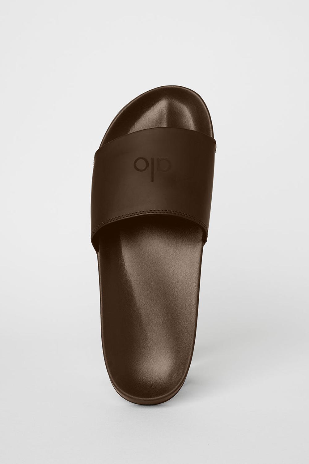 Alo Yoga Unisex It Slide Naisten Slide Espresso | Suomi  7514-SDIMK