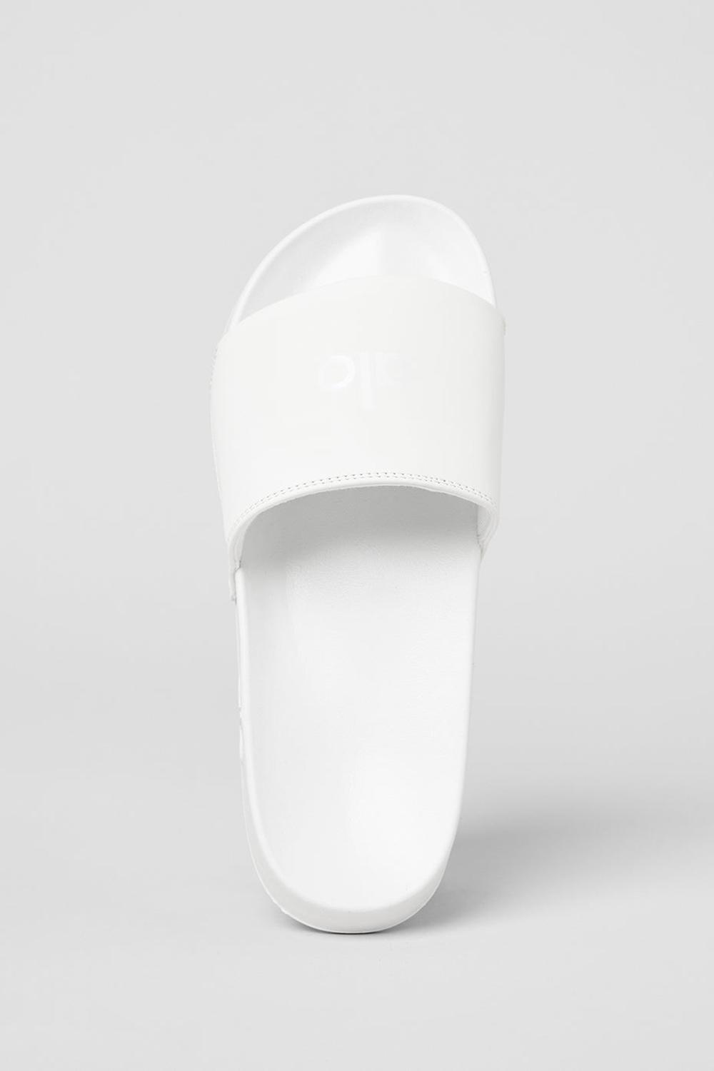 Alo Yoga Unisex It Slide Naisten Slide Valkoinen | Suomi  2687-AMKLZ