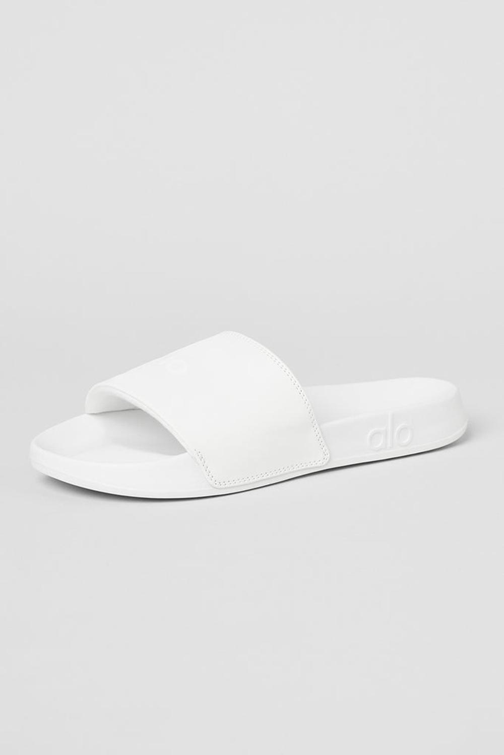 Alo Yoga Unisex It Slide Naisten Slide Valkoinen | Suomi  2687-AMKLZ