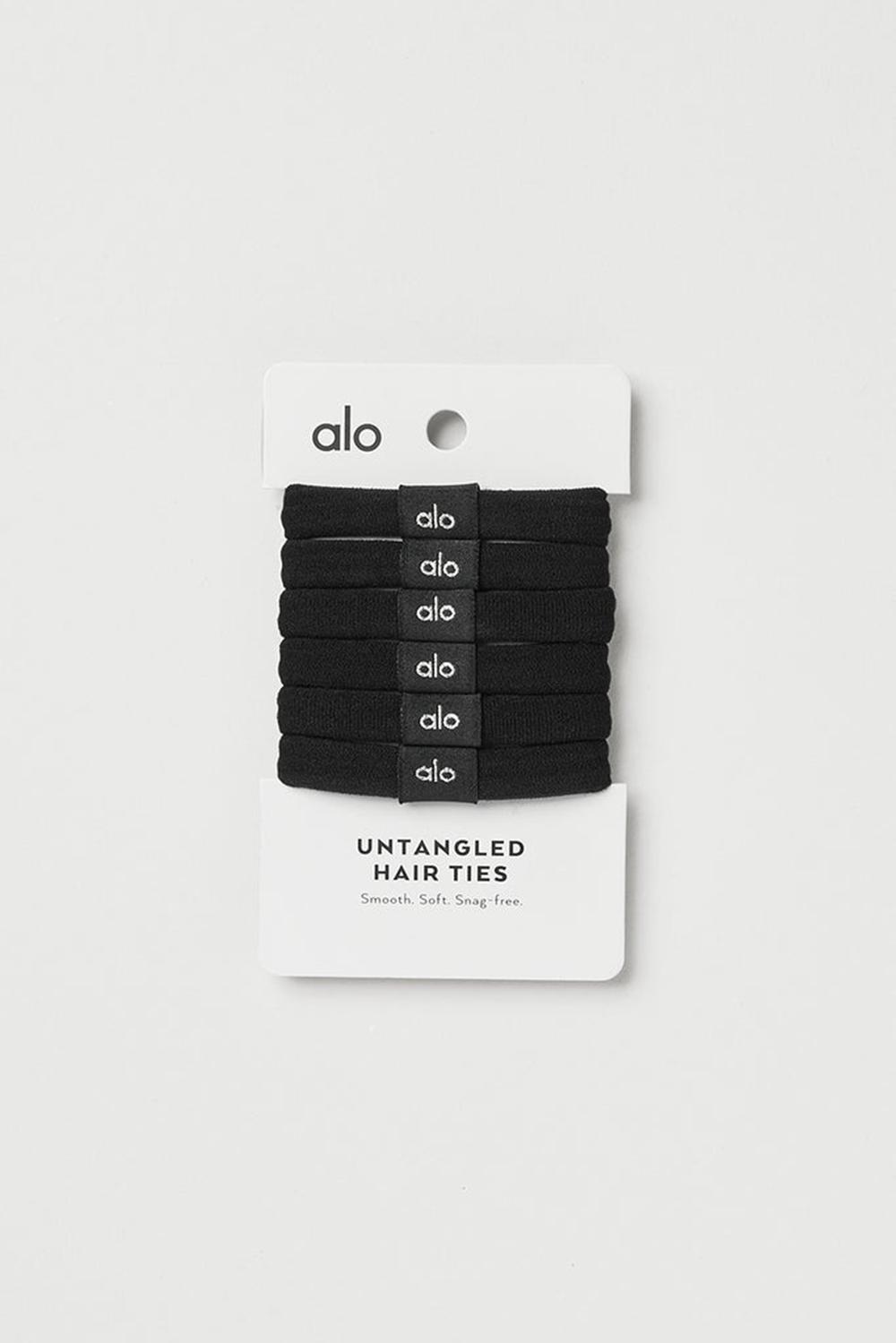 Alo Yoga Untangled Hair Tie 6-Pack Naisten Hair Tie Mustat | Suomi  9032-WSLEF