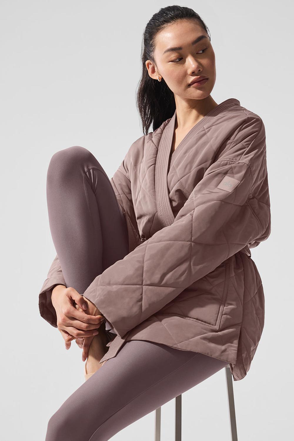 Alo Yoga Urbanite Wrap Naisten Puffer Takki Mushroom | Suomi  1698-ANLMC