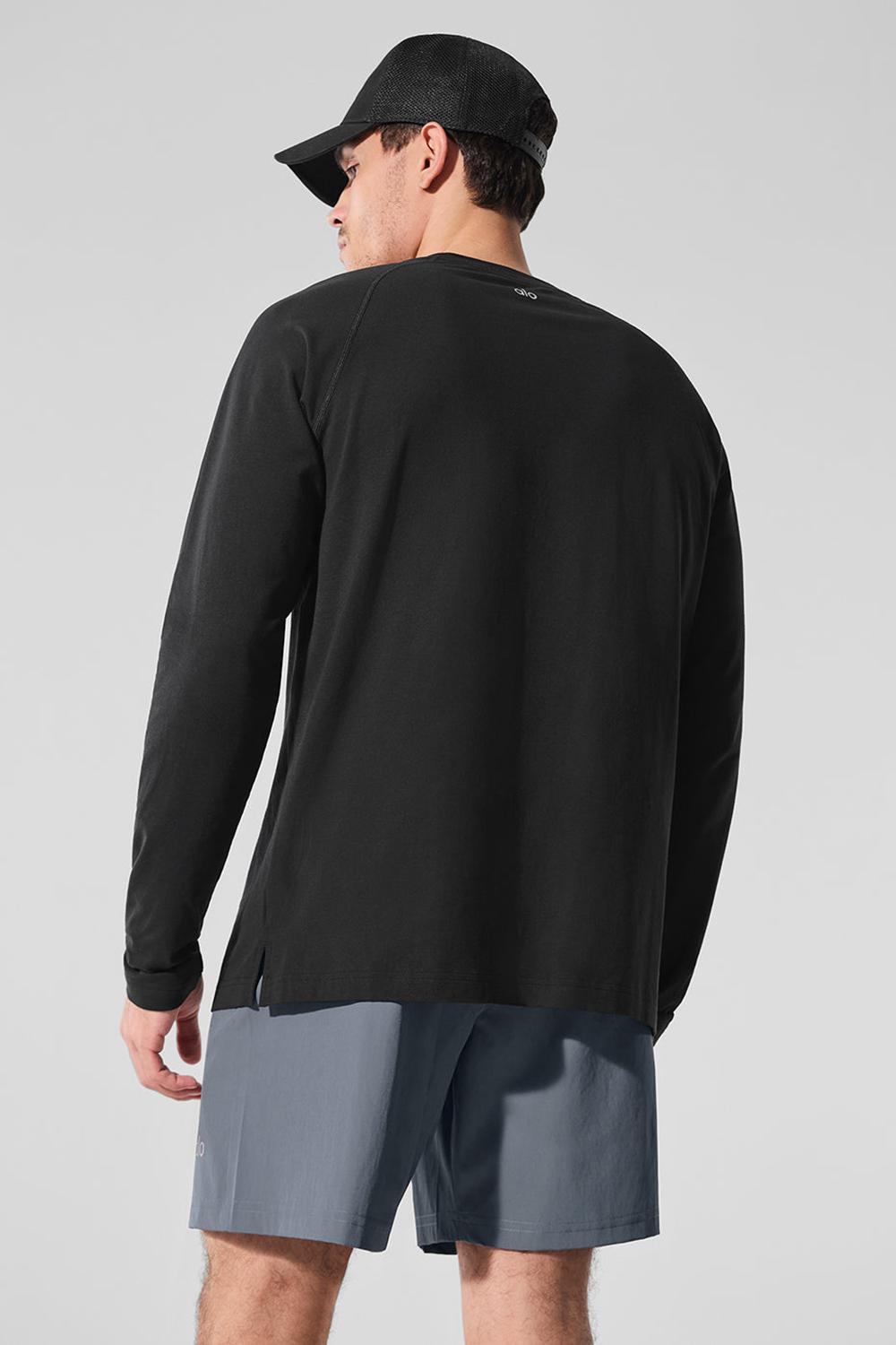 Alo Yoga Vapor Crewneck Miesten Pitkähihainen Mustat | Suomi  4321-XUBOA