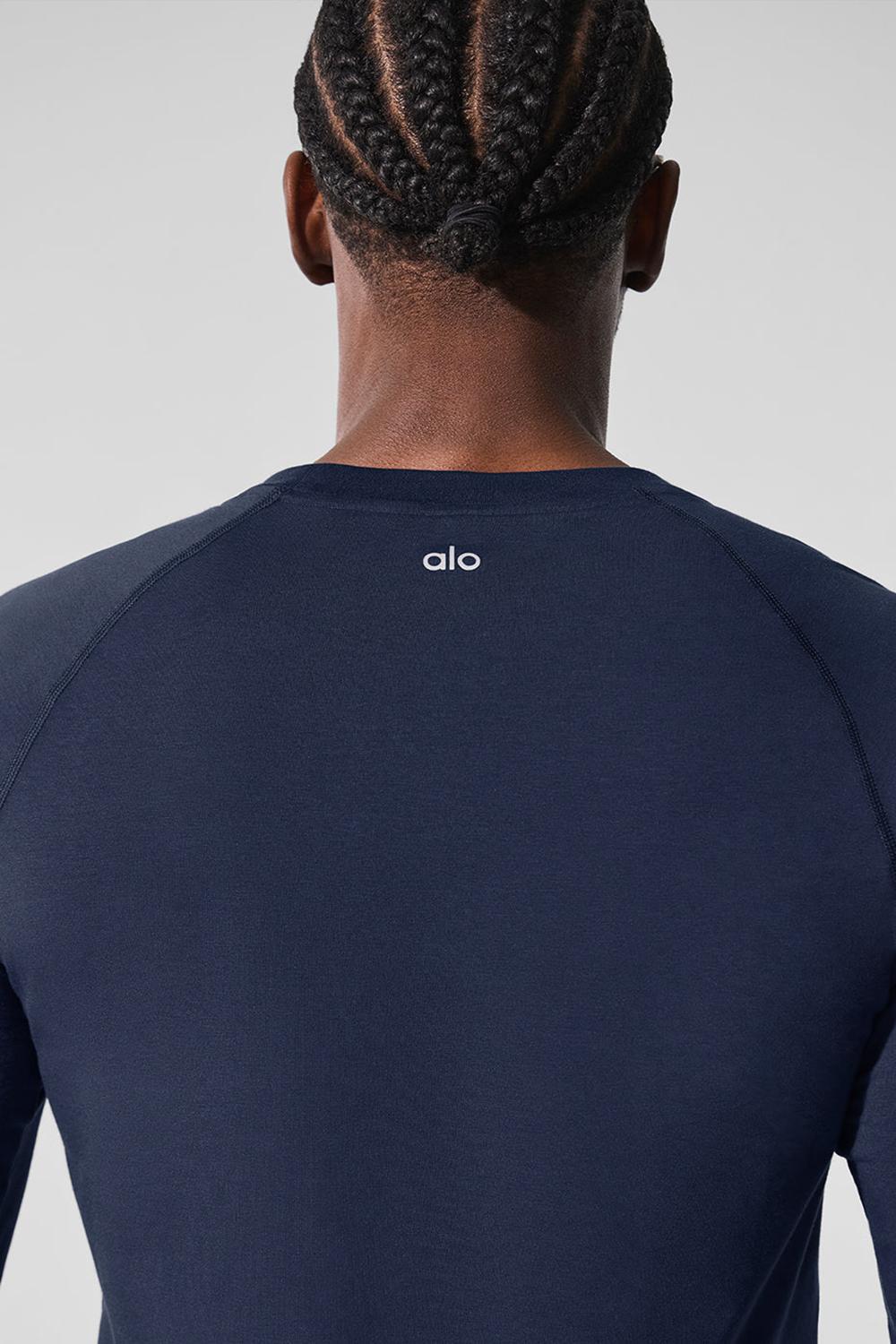 Alo Yoga Vapor Crewneck Miesten Pitkähihainen Laivastonsininen | Suomi  1487-JYCLN