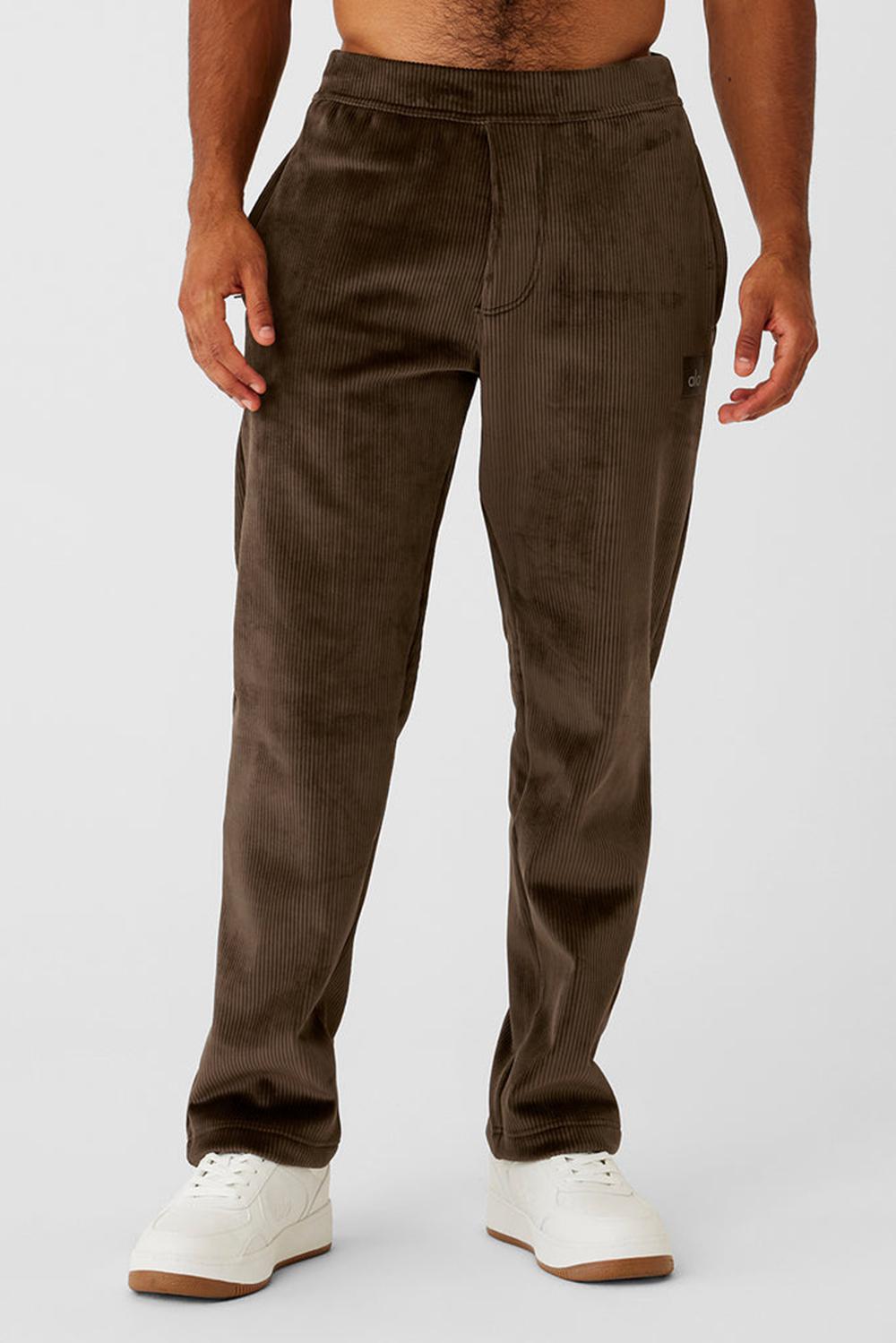 Alo Yoga Velour Baller Miesten Housut Espresso | Suomi  2643-TDZGJ
