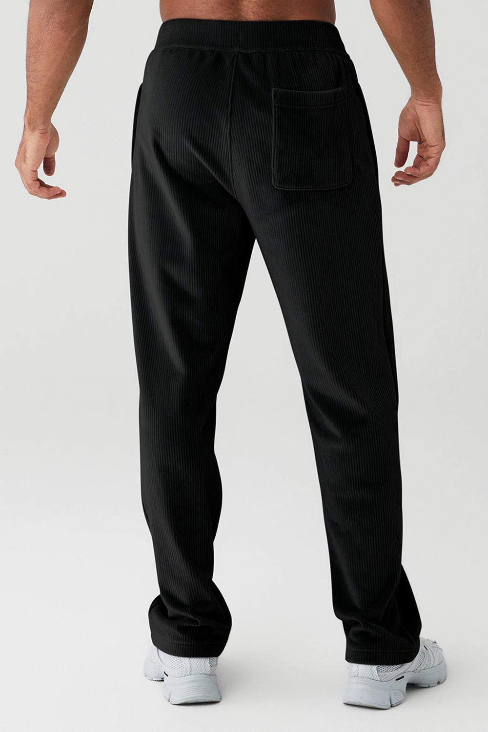 Alo Yoga Velour Baller Miesten Housut Mustat | Suomi  6129-FTIBZ
