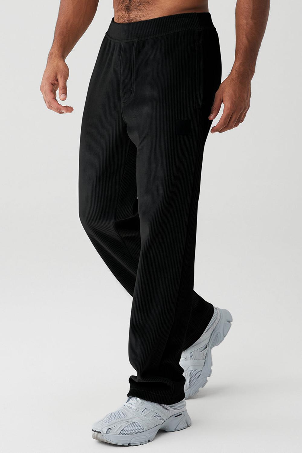 Alo Yoga Velour Baller Miesten Housut Mustat | Suomi  6129-FTIBZ