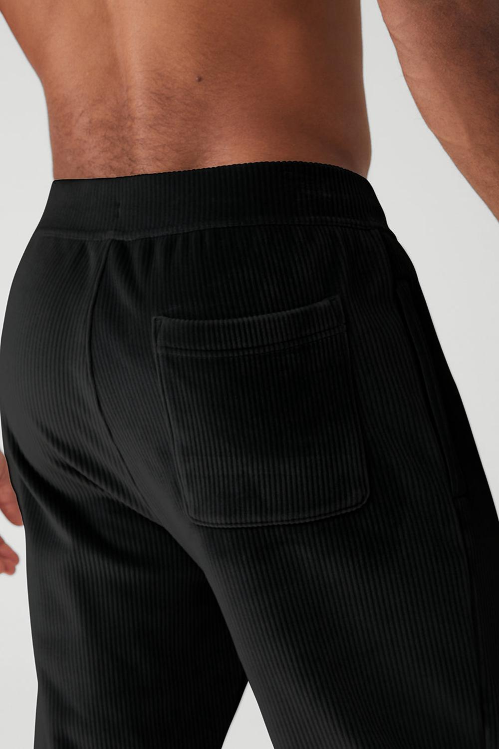 Alo Yoga Velour Baller Miesten Housut Mustat | Suomi  6129-FTIBZ