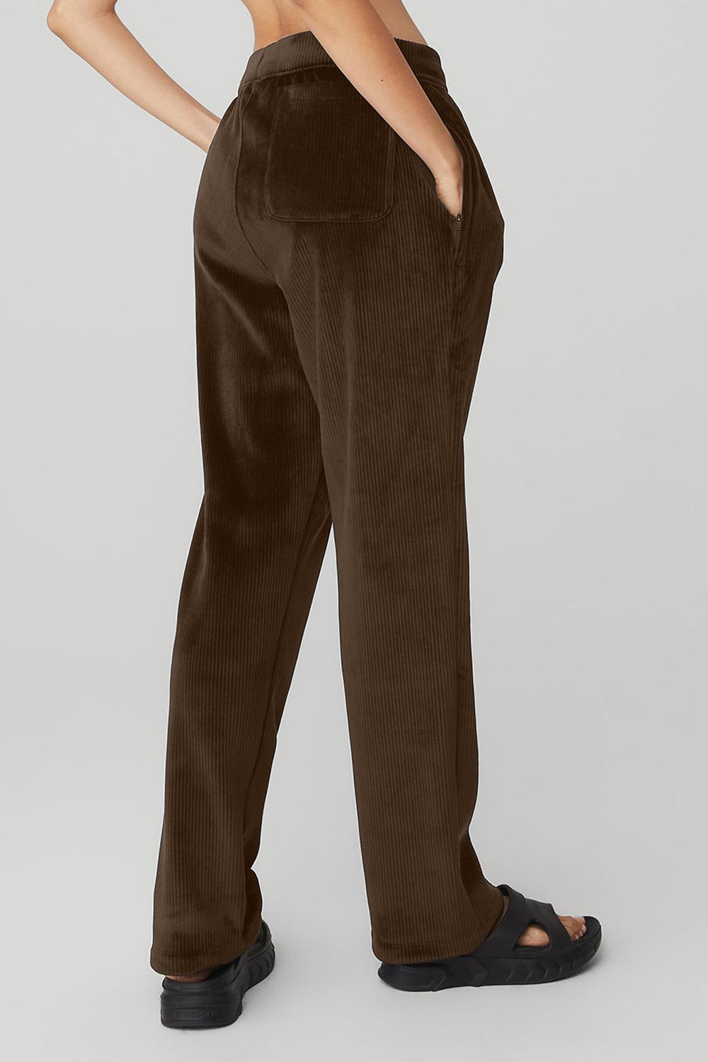 Alo Yoga Velour Baller Naisten Housut Espresso | Suomi  6183-WUTQK