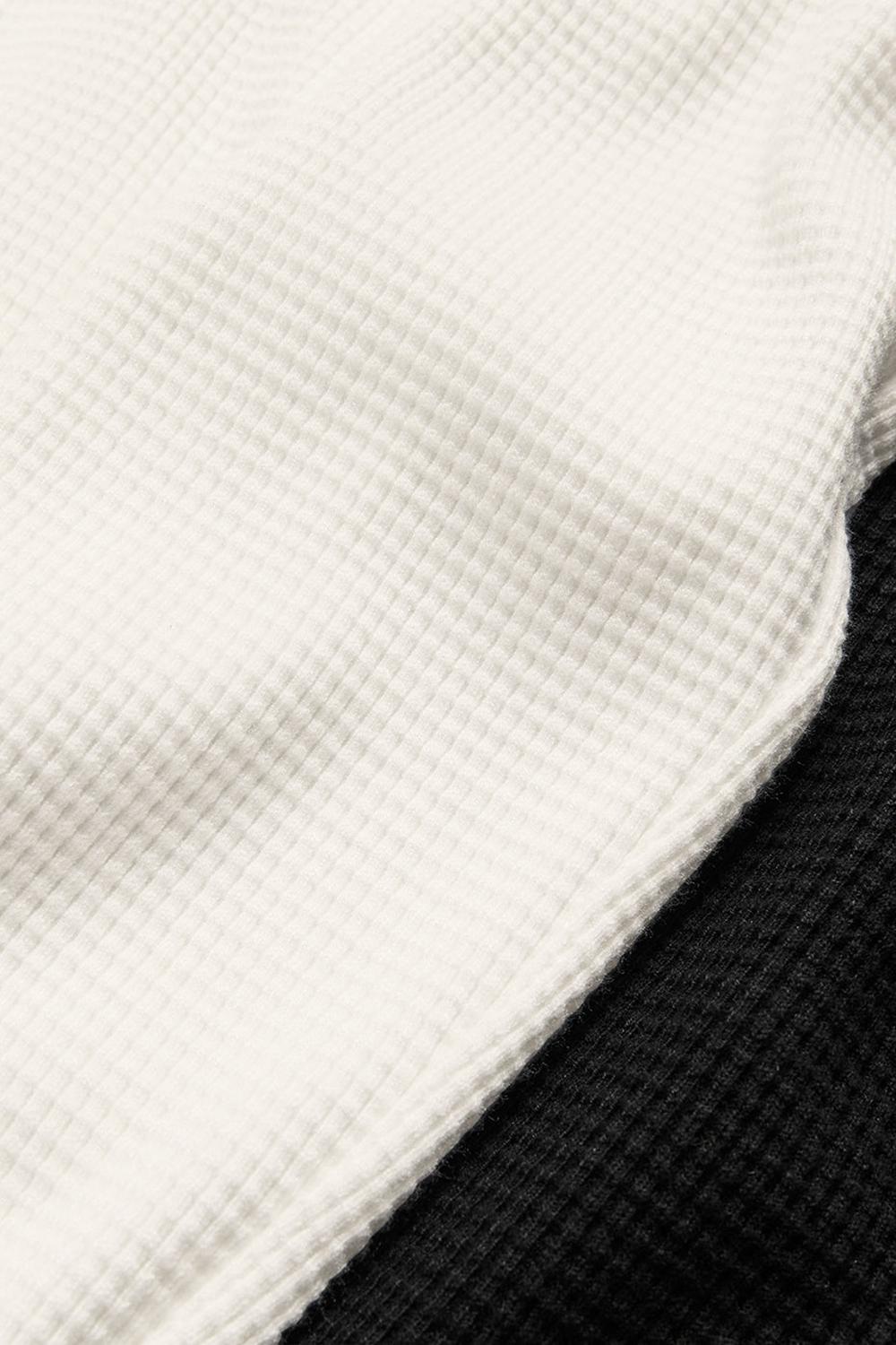 Alo Yoga Waffle Weekend Escape Mock Neck Naisten Pitkähihainen Mustat | Suomi  3548-CVNTY