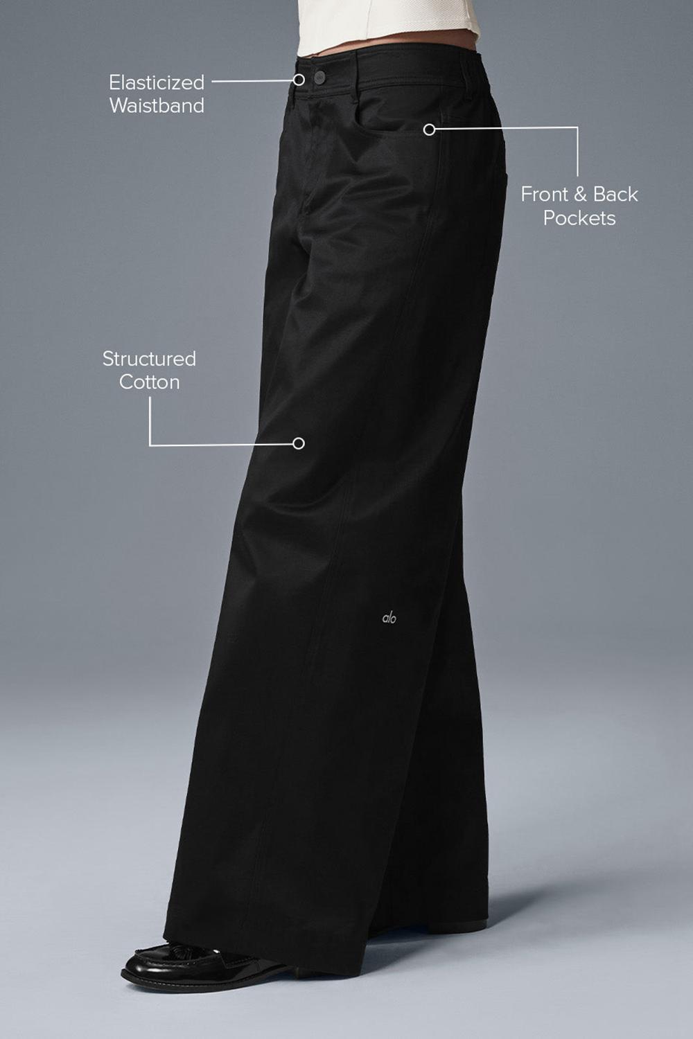 Alo Yoga Wanderlust Wide Leg Naisten Housut Mustat | Suomi  4250-XJWAZ
