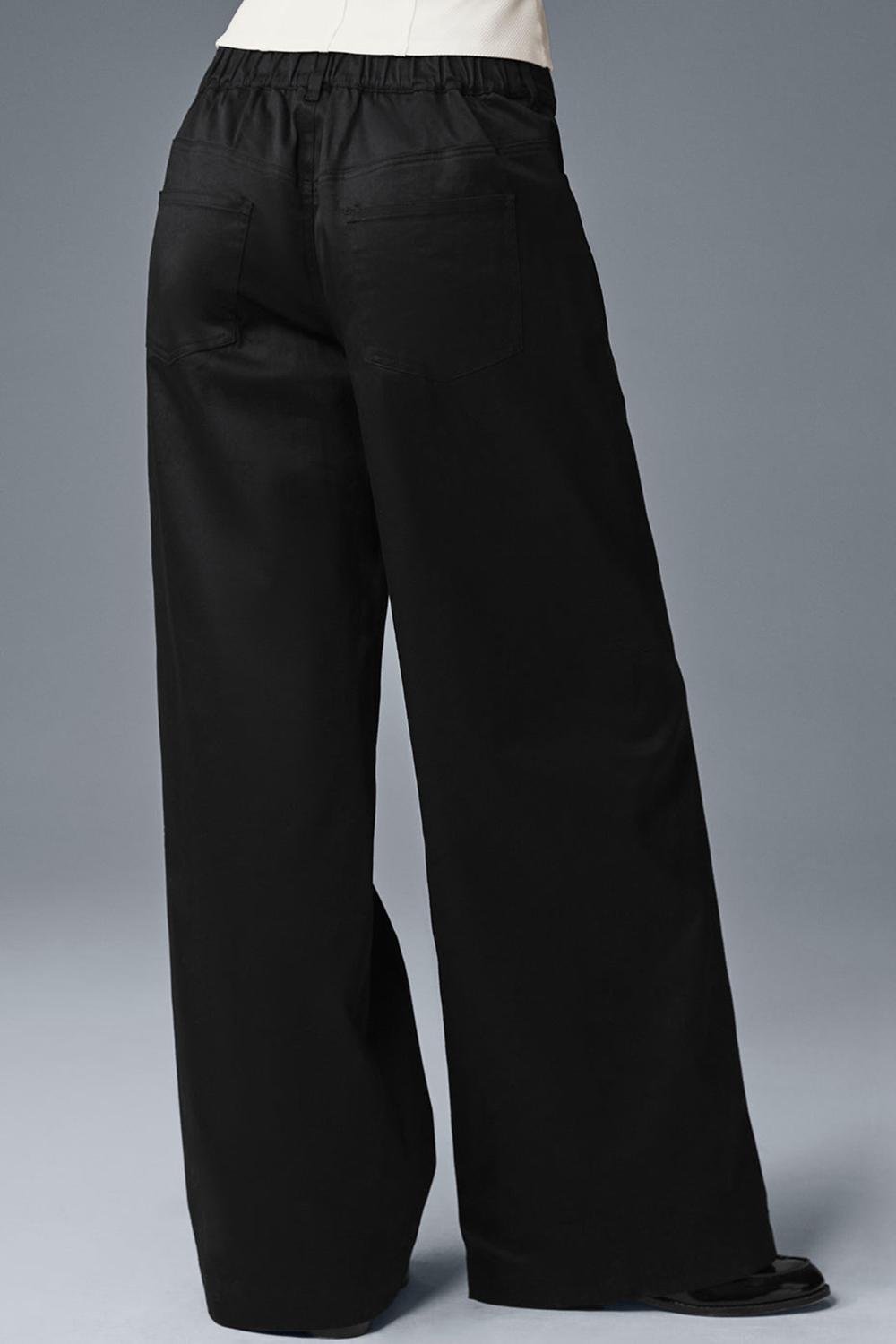 Alo Yoga Wanderlust Wide Leg Naisten Housut Mustat | Suomi  4250-XJWAZ