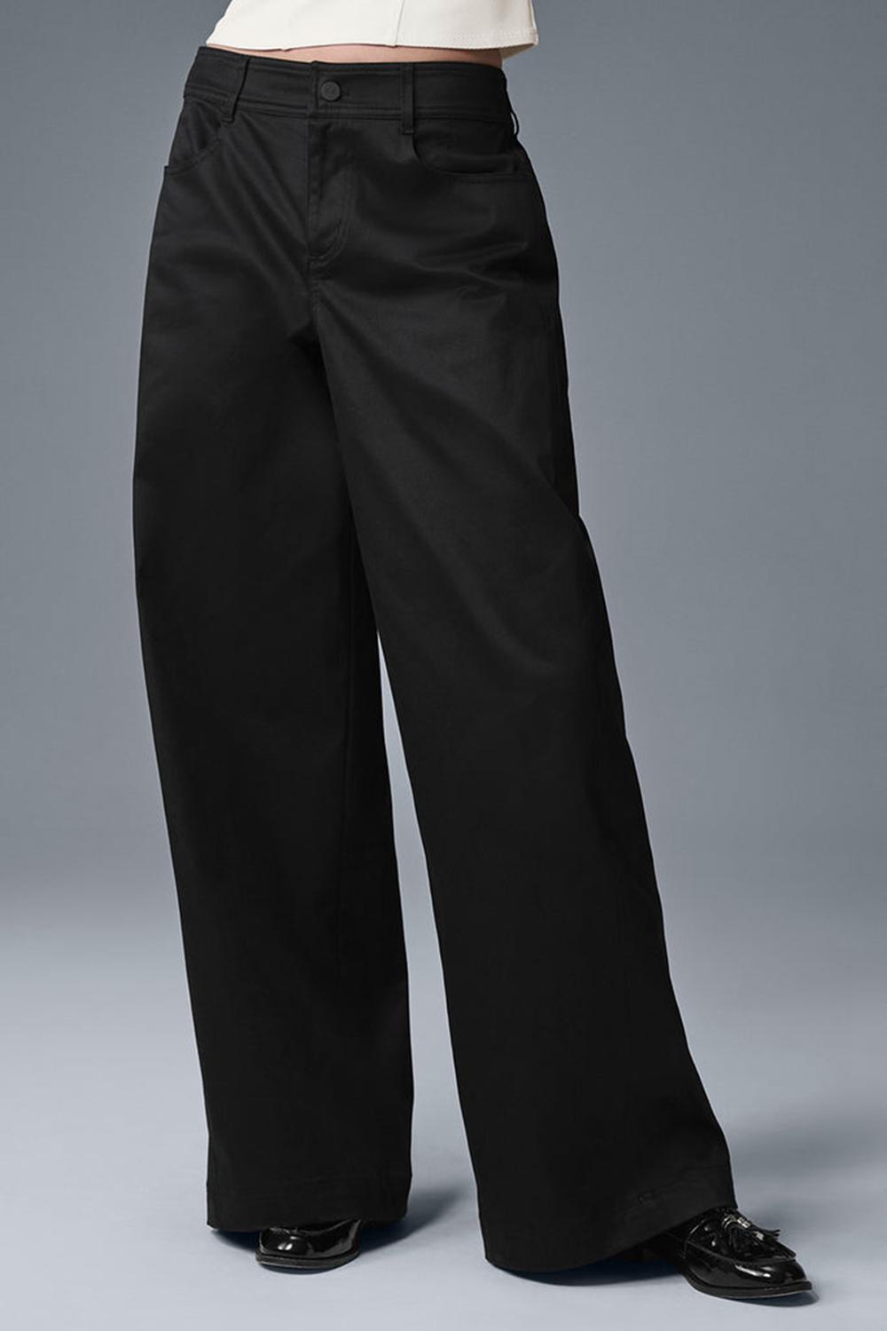 Alo Yoga Wanderlust Wide Leg Naisten Housut Mustat | Suomi  4250-XJWAZ