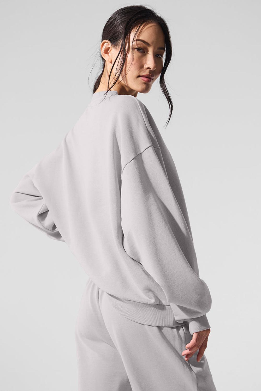 Alo Yoga Washed Accolade Crew Neck Naisten Villapusero Harmaat Pesu | Suomi  2103-ILYSO