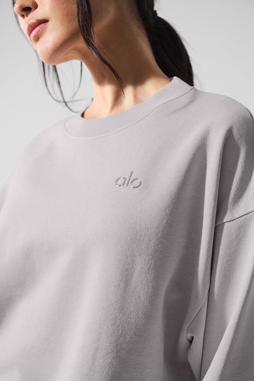 Alo Yoga Washed Accolade Crew Neck Naisten Villapusero Harmaat Pesu | Suomi  2103-ILYSO