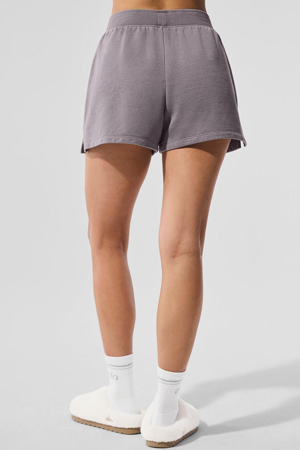 Alo Yoga Washed Low Key Sweat Naisten Shortsit Harmaat Pesu | Suomi  5704-YZPKO