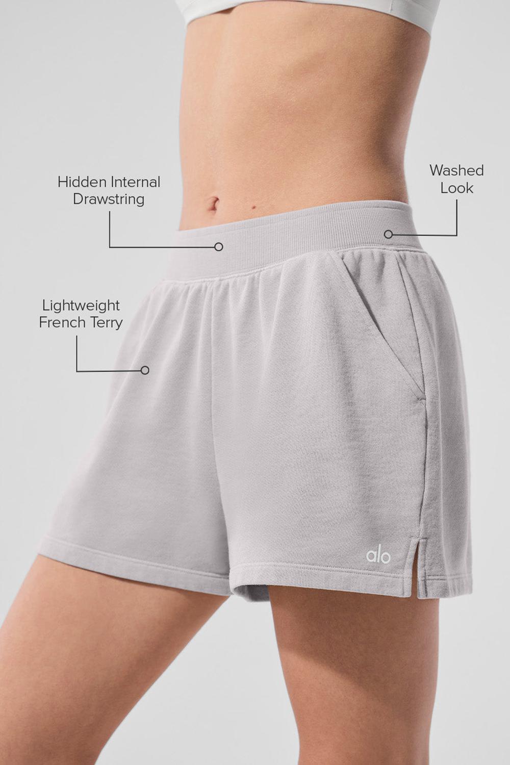 Alo Yoga Washed Low Key Sweat Naisten Shortsit Harmaat Pesu | Suomi  9217-LZPWD