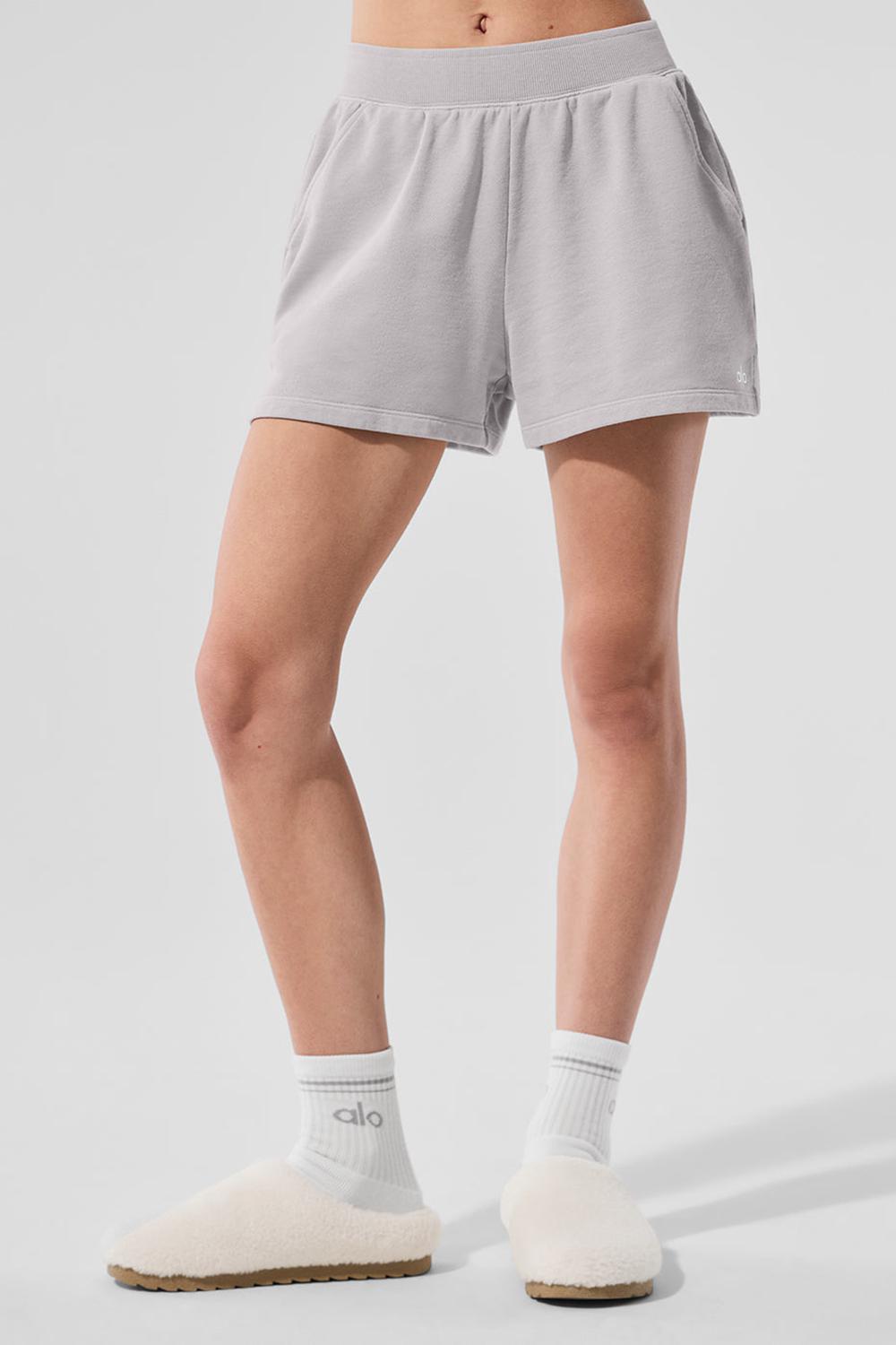 Alo Yoga Washed Low Key Sweat Naisten Shortsit Harmaat Pesu | Suomi  9217-LZPWD