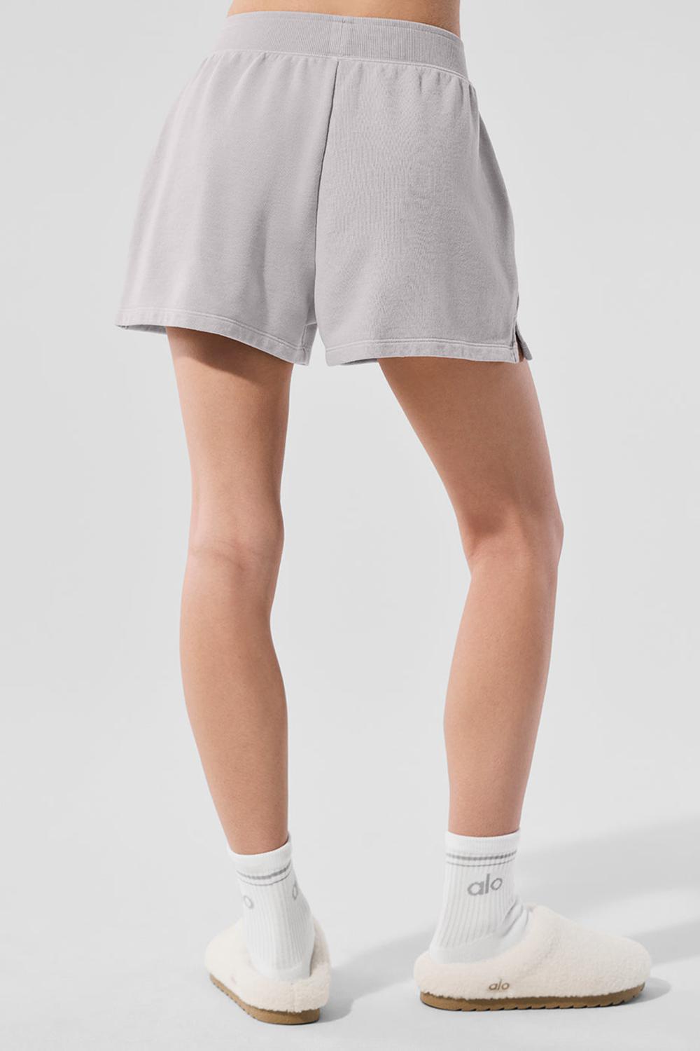 Alo Yoga Washed Low Key Sweat Naisten Shortsit Harmaat Pesu | Suomi  9217-LZPWD