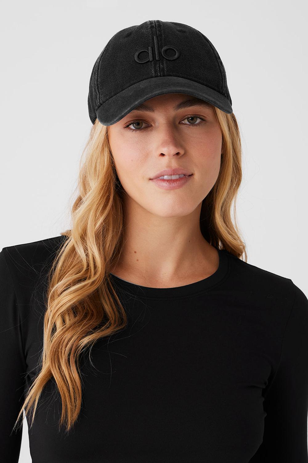 Alo Yoga Washed Off-Duty Naisten Lippis Mustat | Suomi  4207-UIMEO