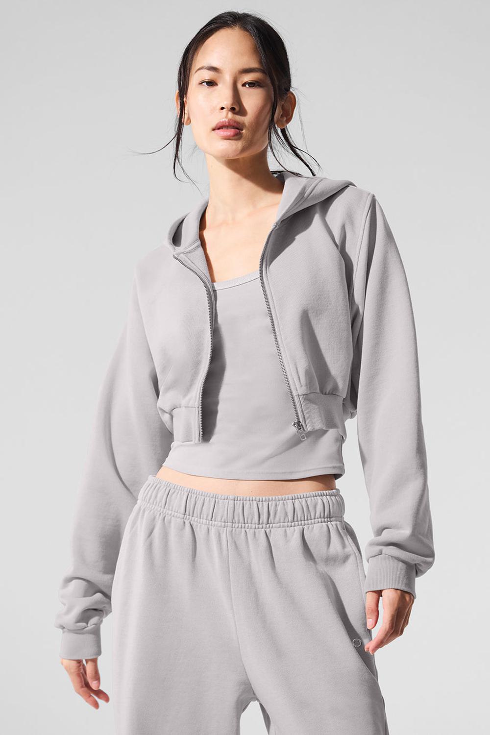 Alo Yoga Washed Sweet Escape Zip Up Naisten Huppari Harmaat Pesu | Suomi  6418-IHAZL