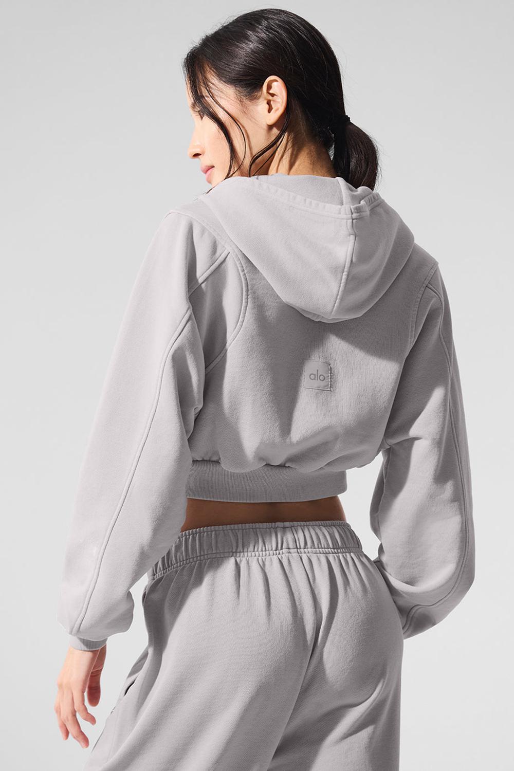 Alo Yoga Washed Sweet Escape Zip Up Naisten Huppari Harmaat Pesu | Suomi  6418-IHAZL