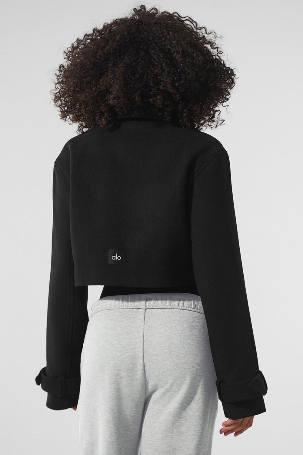 Alo Yoga Wool Cropped Metro Naisten Trenssi Mustat | Suomi  8071-ORDXJ