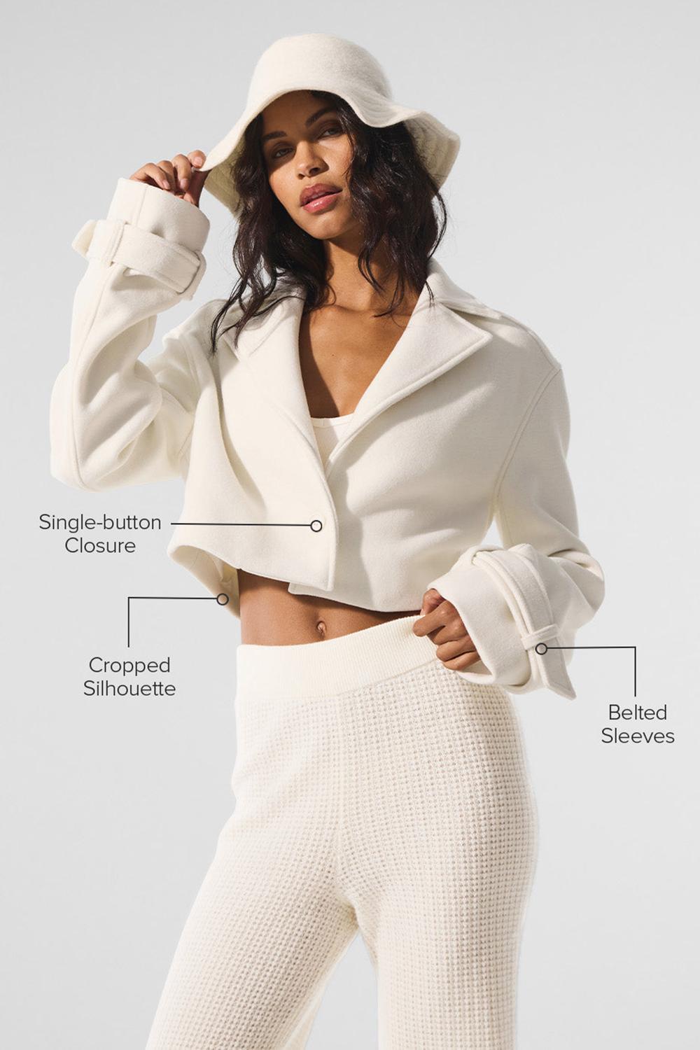 Alo Yoga Wool Cropped Metro Naisten Trenssi Ivory | Suomi  8013-CNHQI