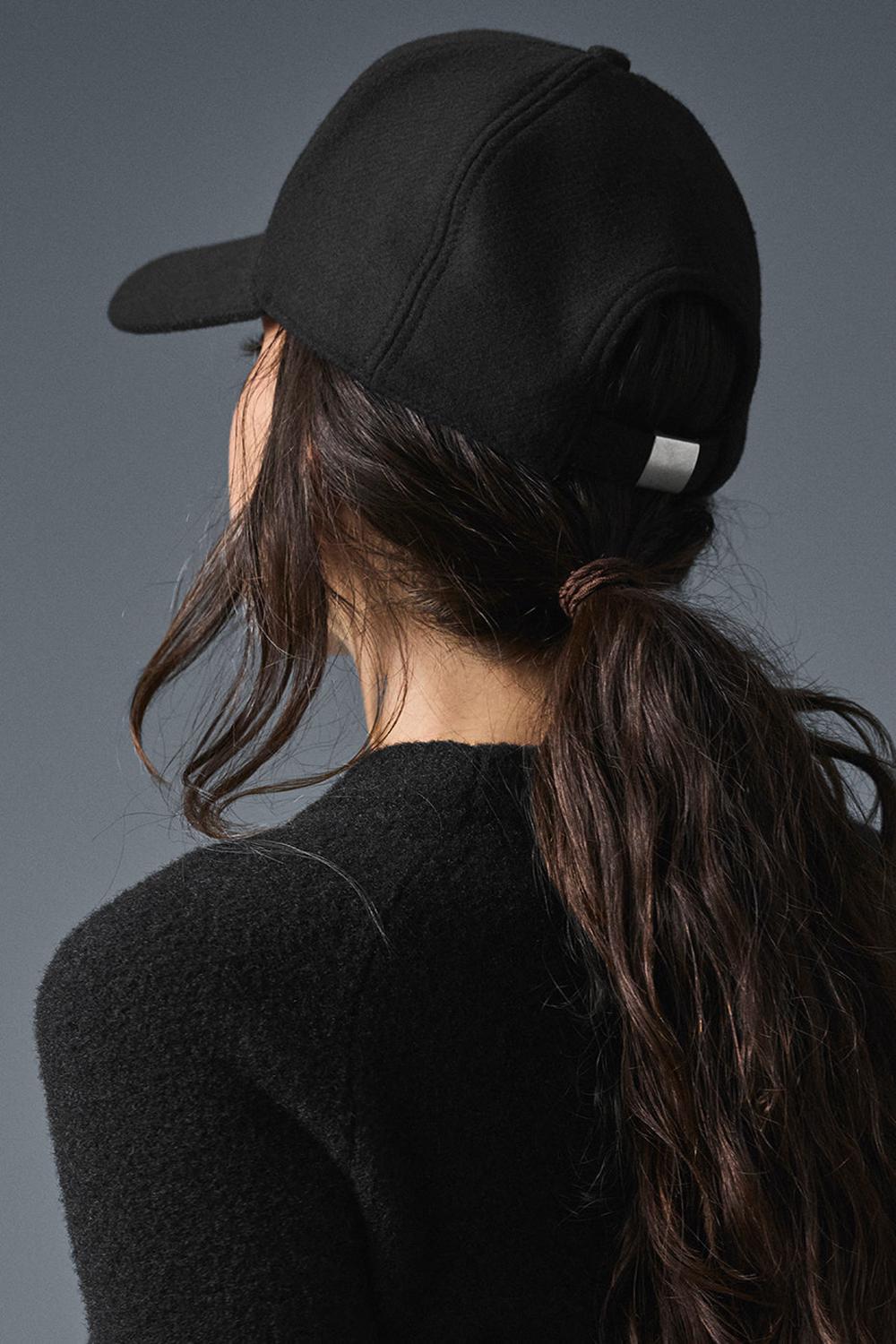 Alo Yoga Wool District Naisten Trucker Lippis Mustat | Suomi  8520-TLSHV