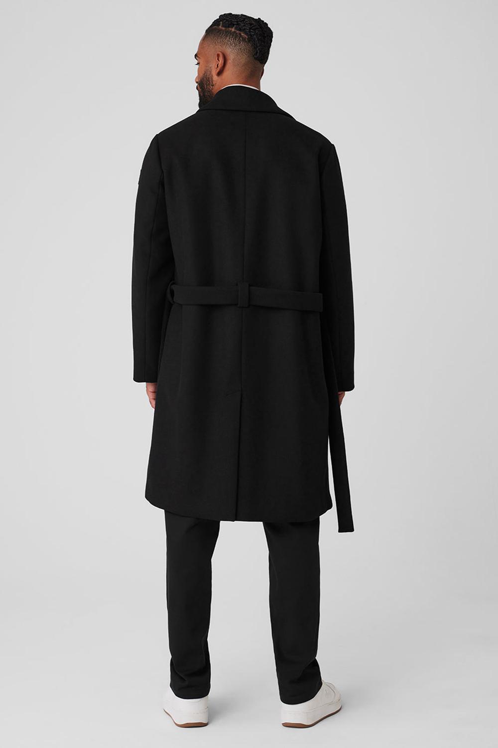 Alo Yoga Wool Gameday Miesten Overcoats Mustat | Suomi  1408-ZJMWC
