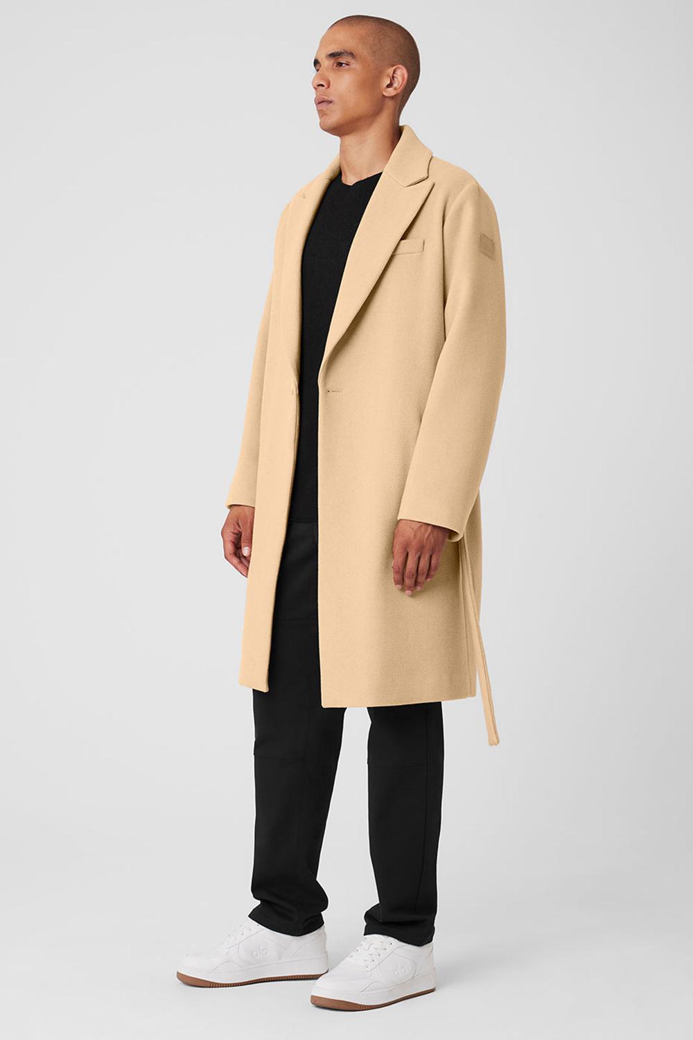Alo Yoga Wool Gameday Miesten Overcoats Camel | Suomi  6904-UMYOJ