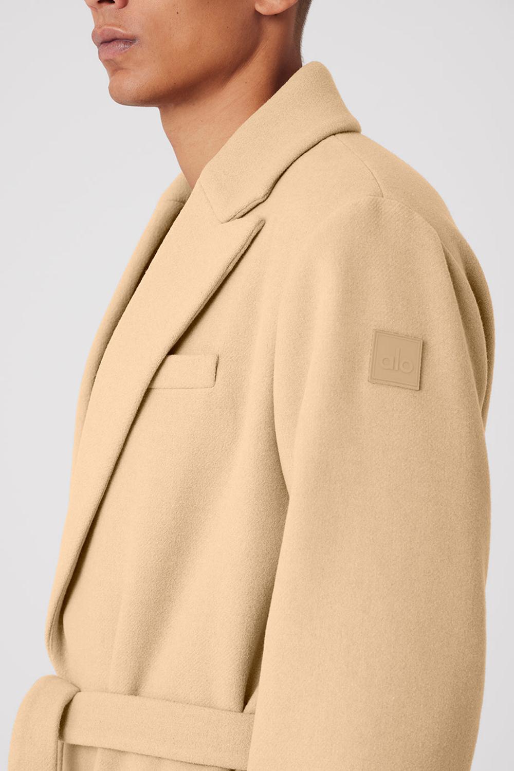 Alo Yoga Wool Gameday Miesten Overcoats Camel | Suomi  6904-UMYOJ