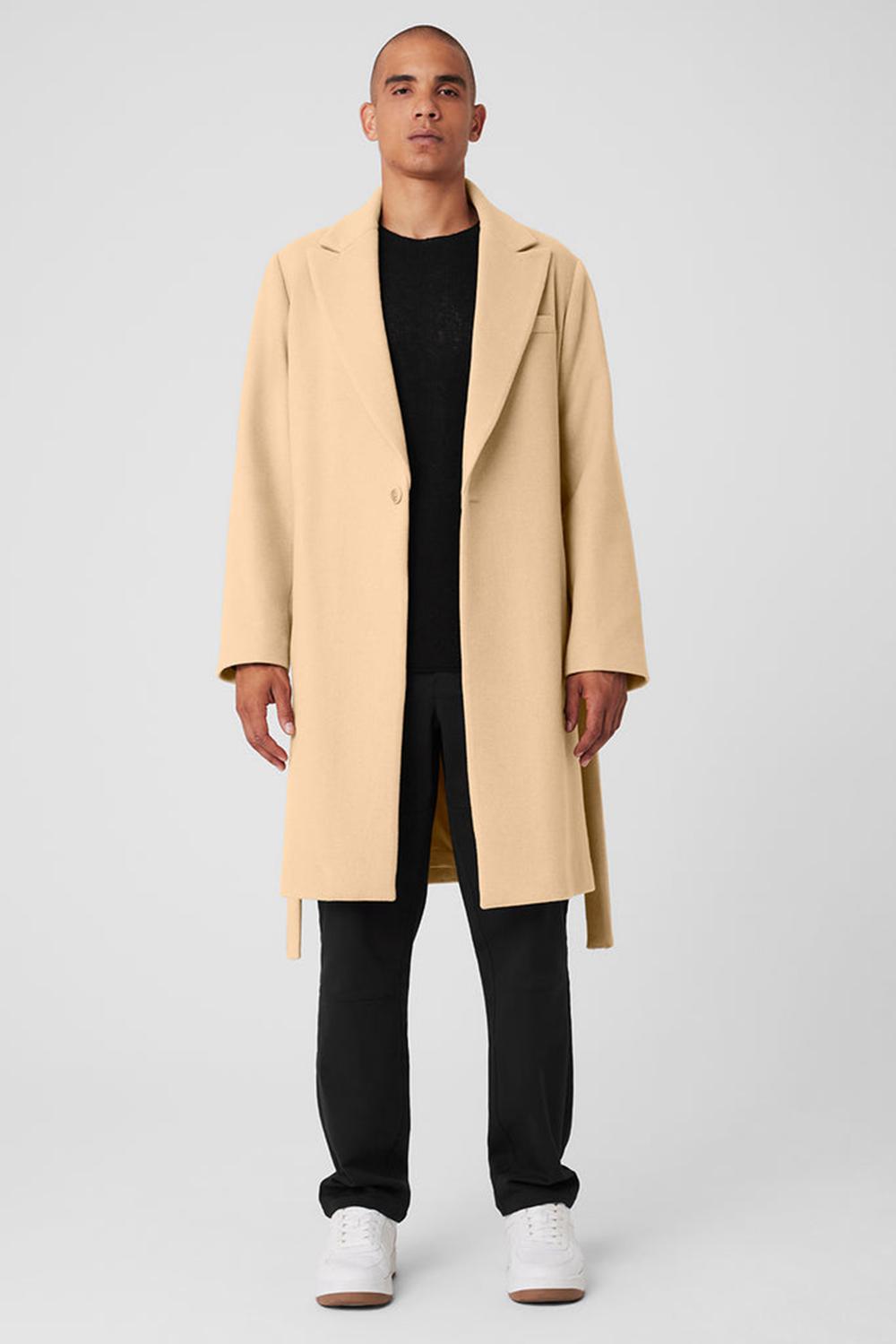 Alo Yoga Wool Gameday Miesten Overcoats Camel | Suomi  6904-UMYOJ