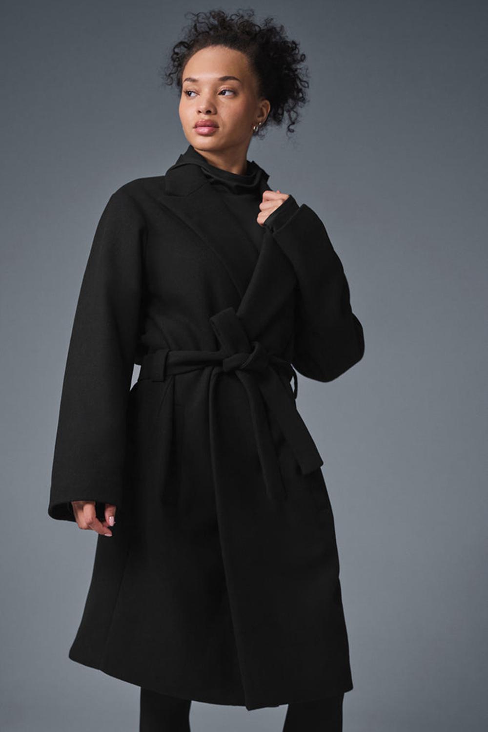 Alo Yoga Wool Gameday Naisten Overcoats Mustat | Suomi  1784-CVZTP